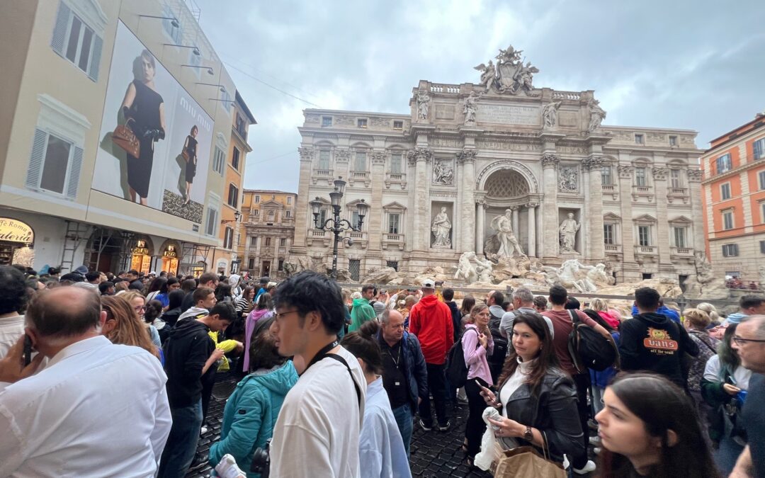 Army of tourists free from pandemic descends upon another attraction: Rome’s Trevi Fountain